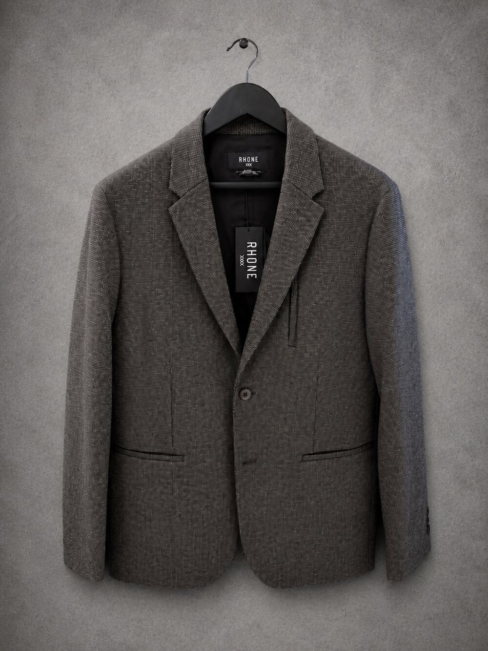 Rhone Commuter Sport Coat Blazer XL Slim Fit Black Herringbone NWT